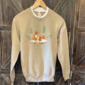 Vintage Fox Print Sweatshirt